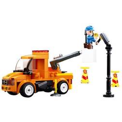 Sluban SL07169 Basket Crane Truck (122 Pieces) [M38-B0781D] Play Set Clamp Building Blocks City with Toy Figure City Life